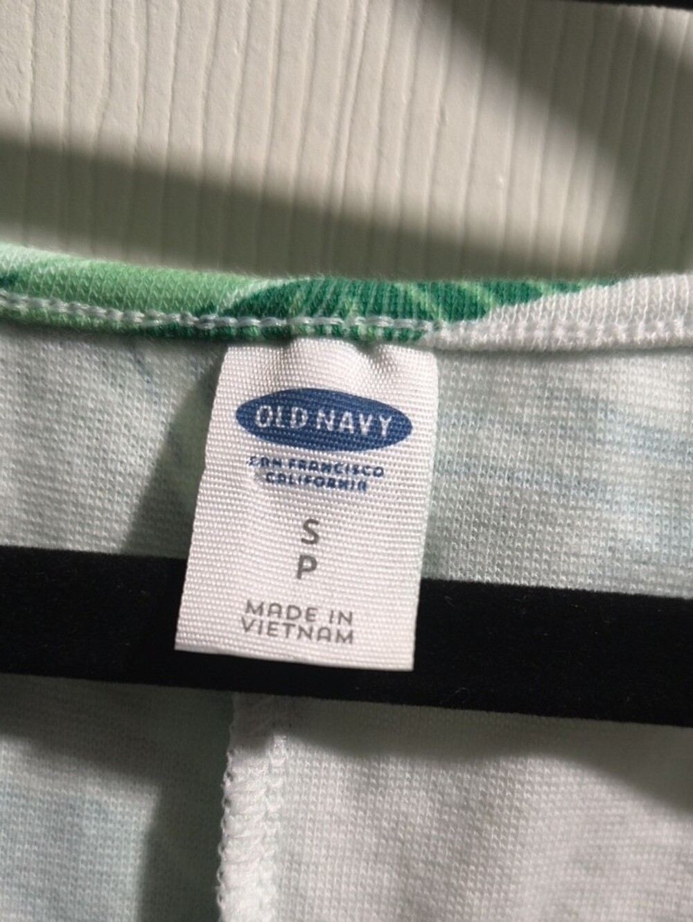 Old Navy Green and White Tropical Leaf Tank Dress - Picture 2 of 4